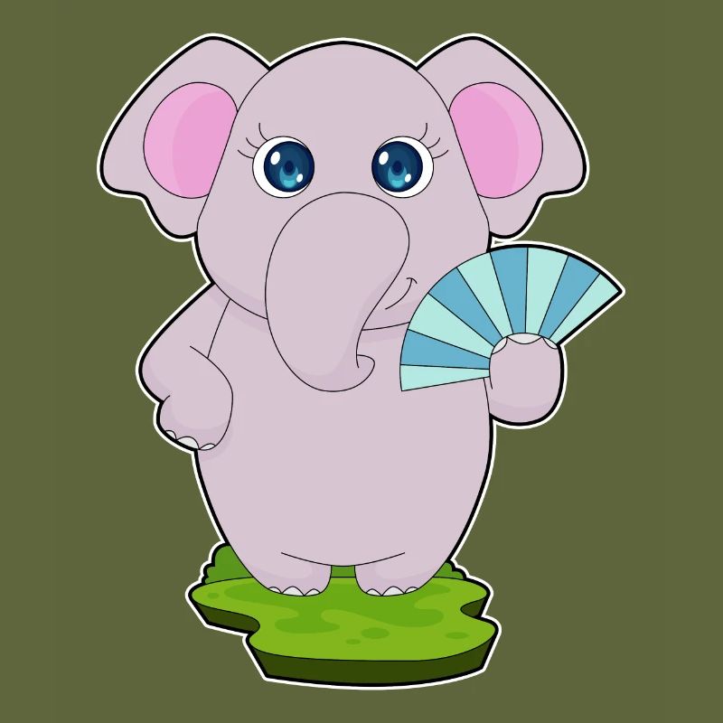 Éventail de main d’éléphant