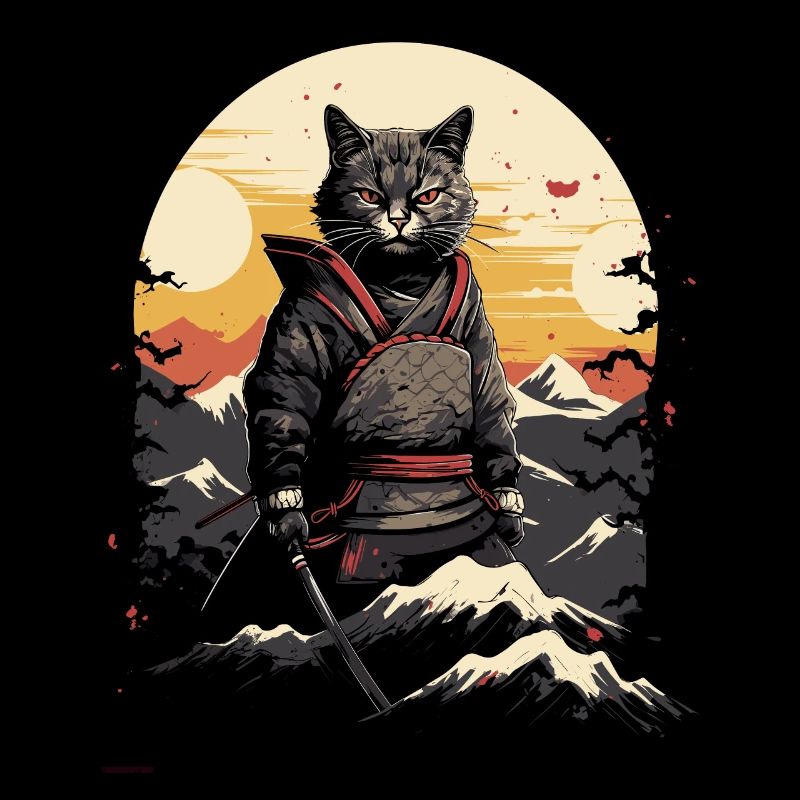 Japanese Samurai Kitty Swordplay