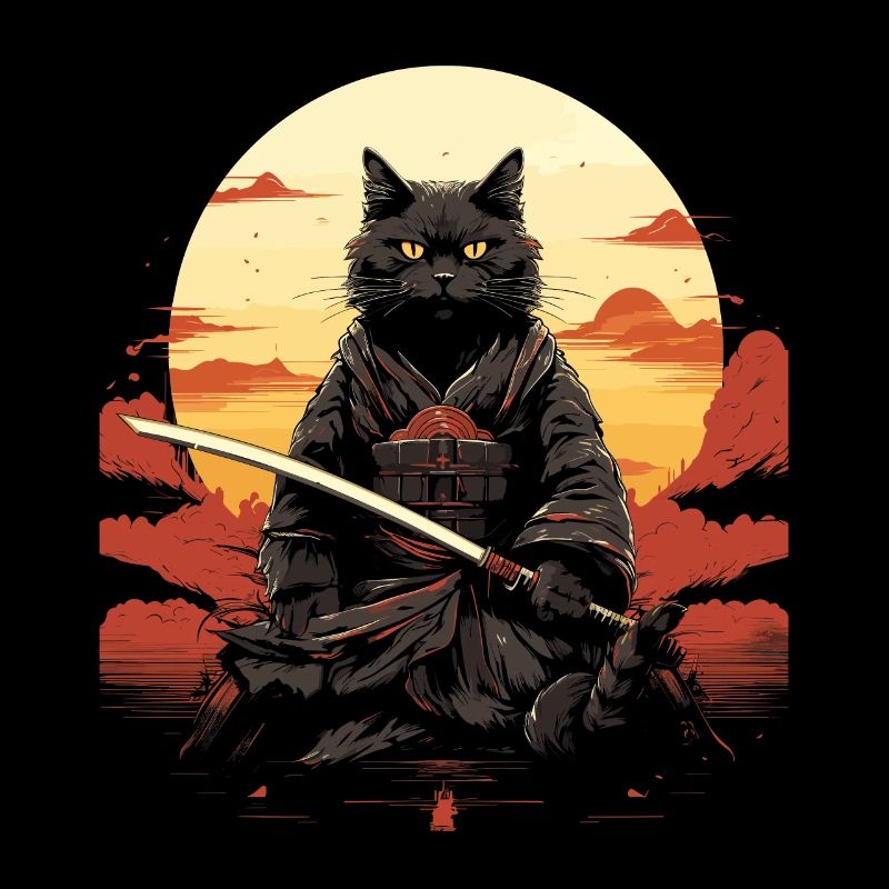 Ninja Cat Samurai Sword | Meow Warrior