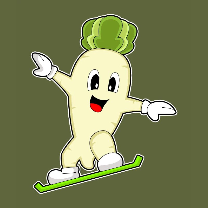 Radieschen Snowboard Wintersport