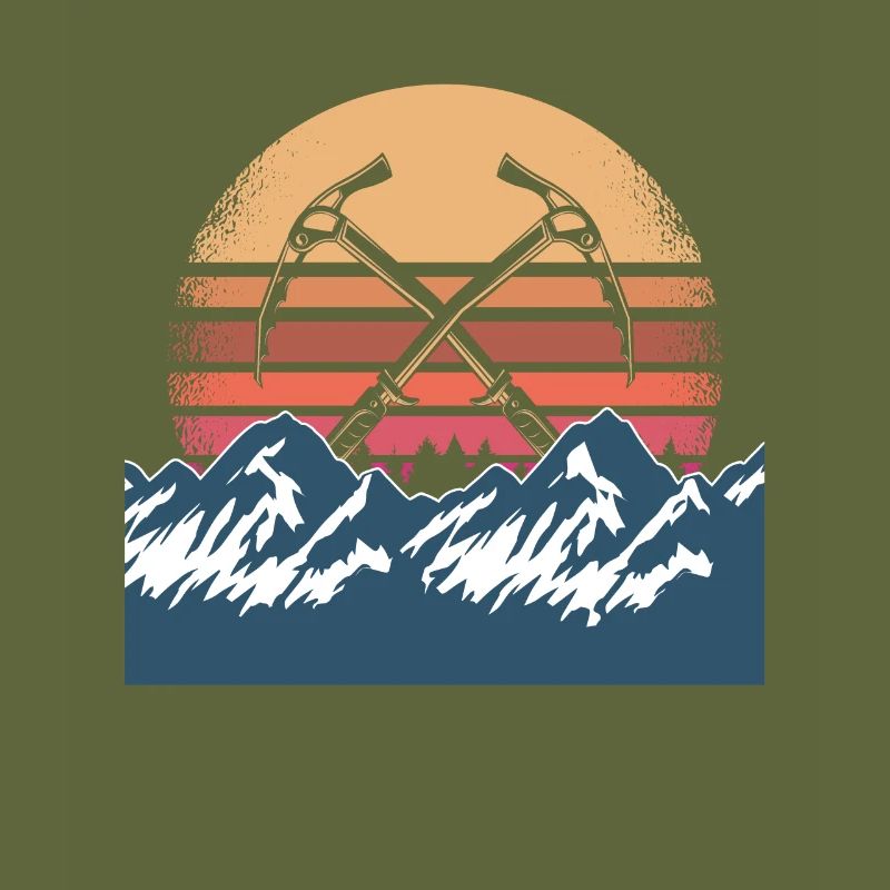 Retro Eisklettern Design