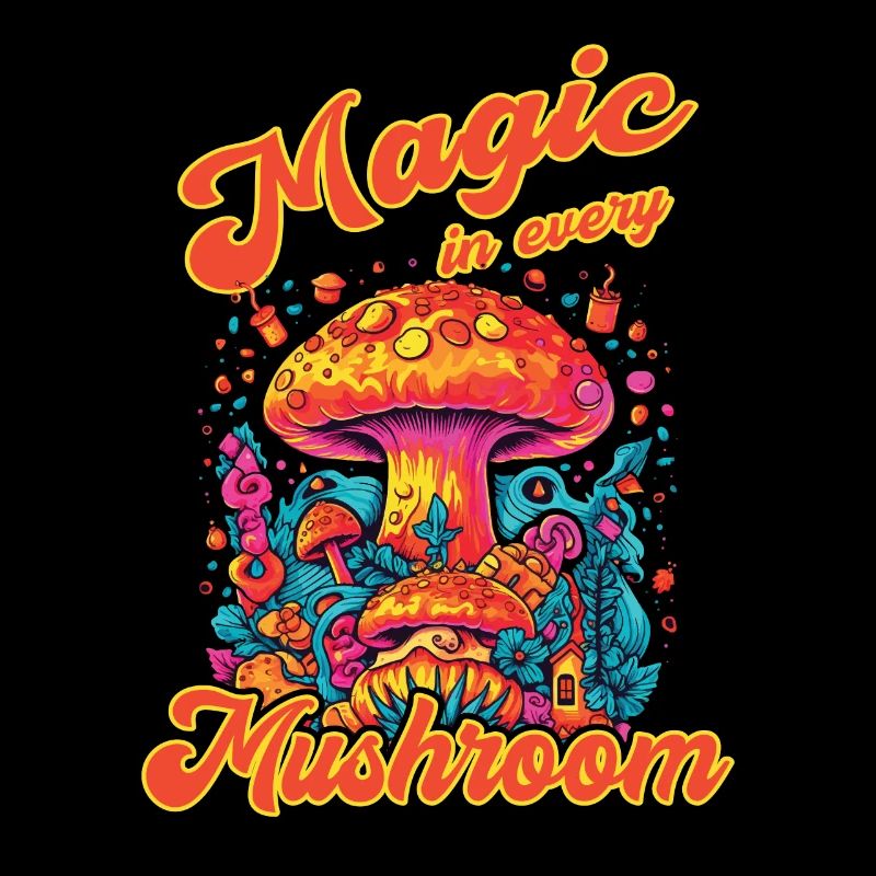 Magic Mushroom Psychedelic Art