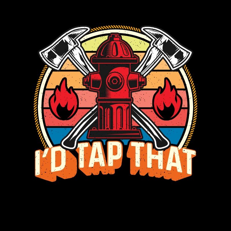 Chief Firefighter I'd Tap That Retro Fire Service