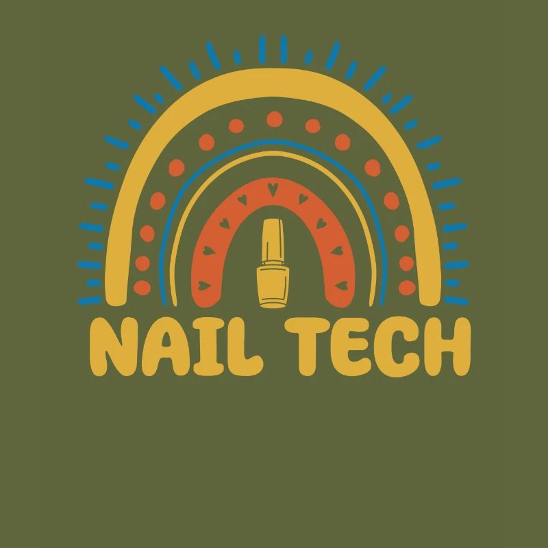 Nail Technician Boho Rainbow