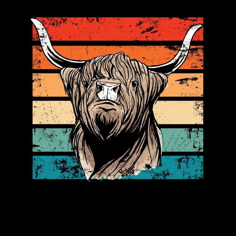 Retro Scottish Highland Cow Outfit