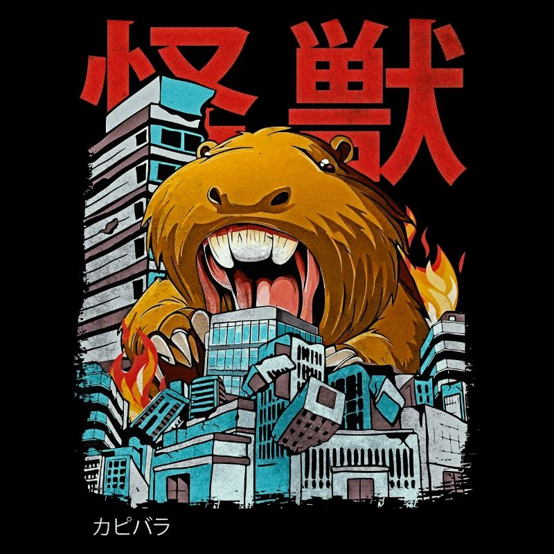 Kaiju Capybara Monstre d’anime japonais