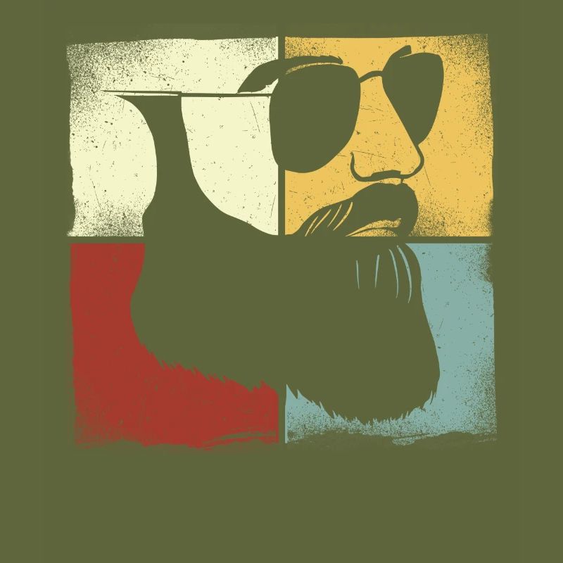 Beard Lover Bearded Man Retro