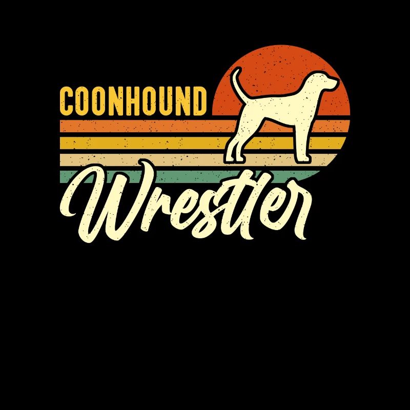 Coonhound Wrestler Retro Treeing Walker Coonhound