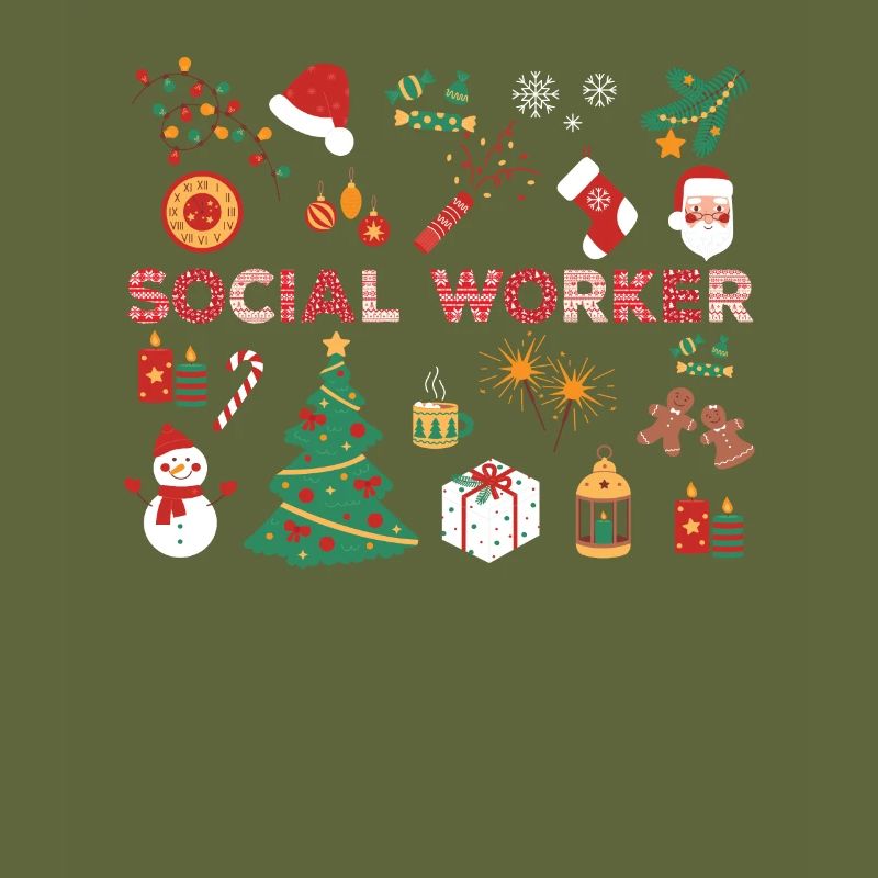 Sozialarbeiter Weihnachtskostüm Xmas