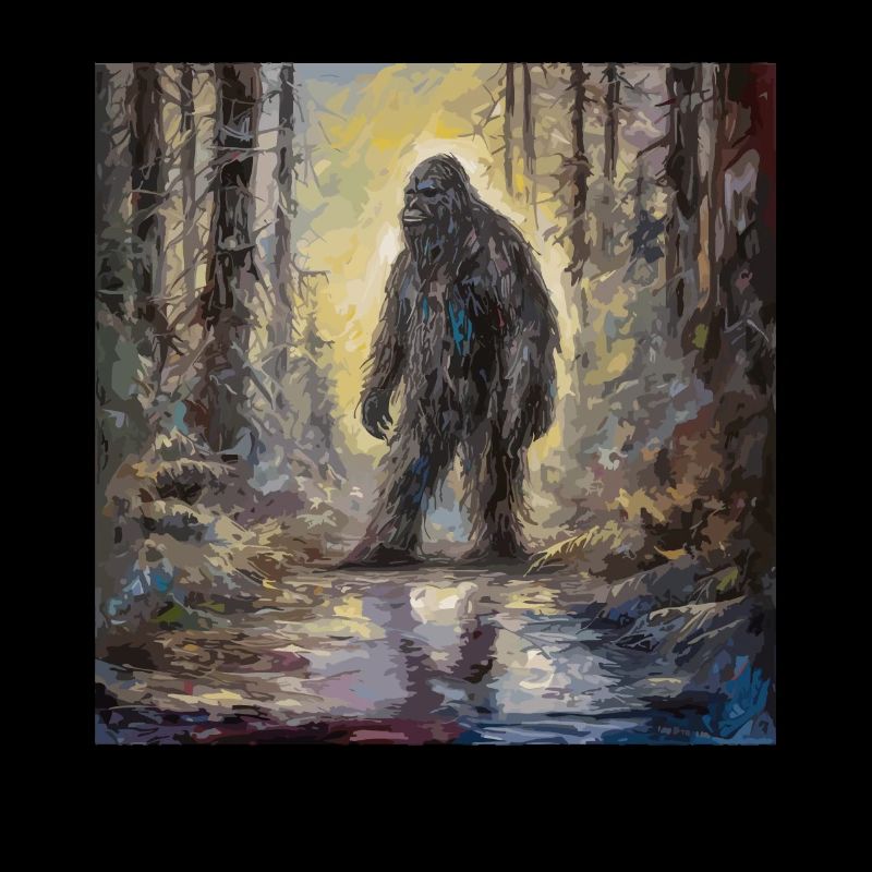 Gemälde Kunst Sasquatch Funny Graphic Acts