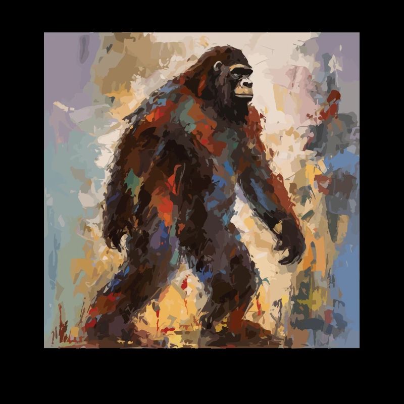 Gemälde Kunst Sasquatch Funny Graphic Acts