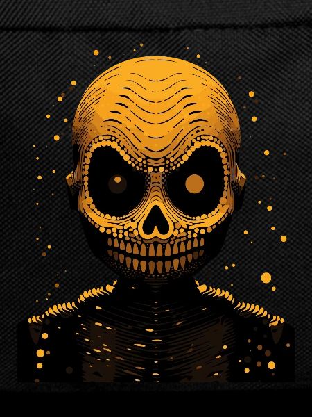 CReepy Yellow Skeleton Head