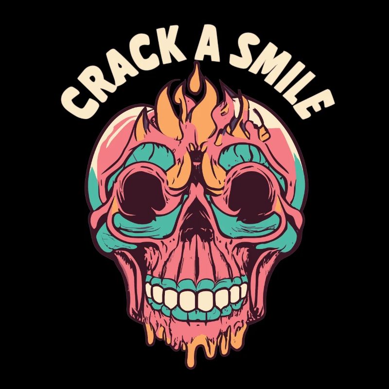Crânes Crack A Smile Totenkopf Crâne