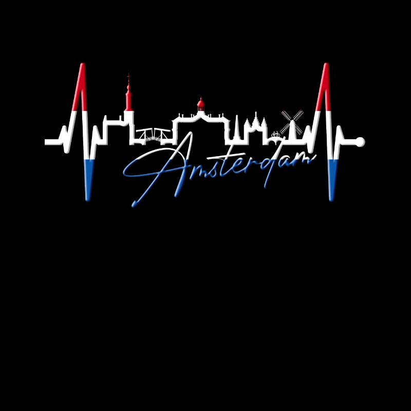 Amsterdam Skyline Netherlands Heartbeat Holland