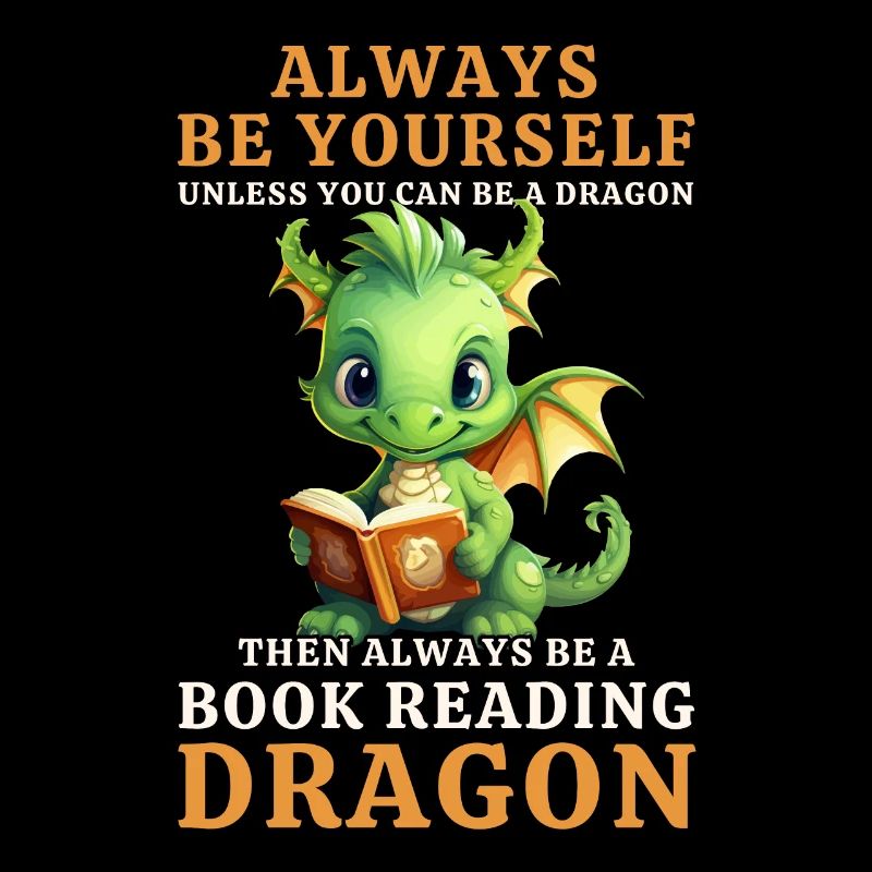 "Always Be Yourself" - Reading Books Green Dragon