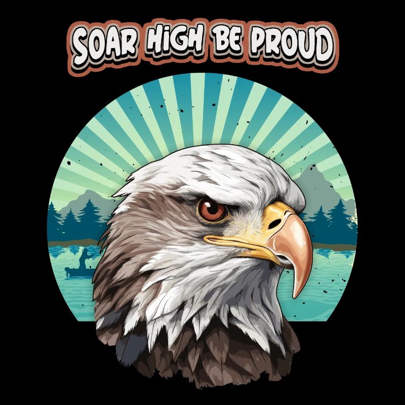 Saying with Eagle Motif, Eagle Illustration
