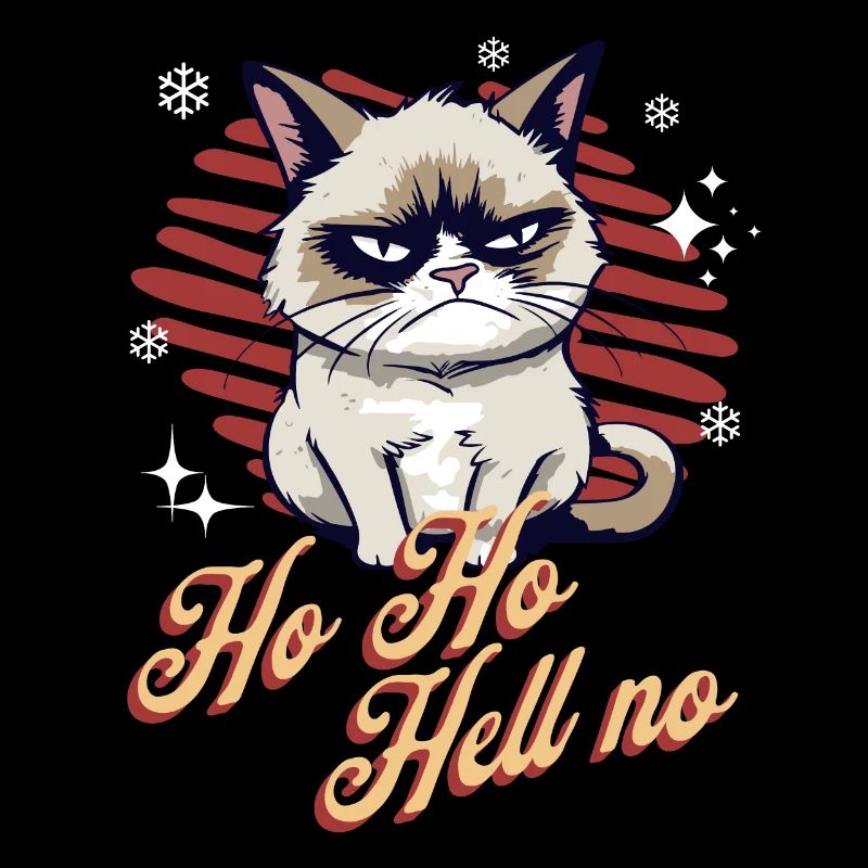 Angry Cat Xmas Sarcastic Funny Cat Meme
