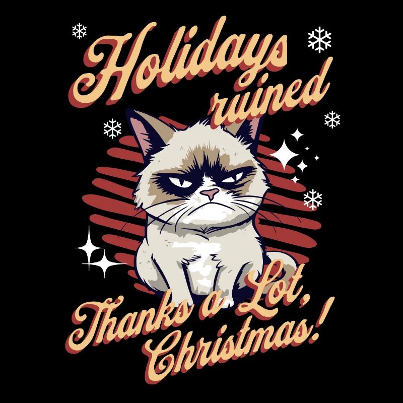 Angry Cat Xmas Sarcastic Funny Cat Meme