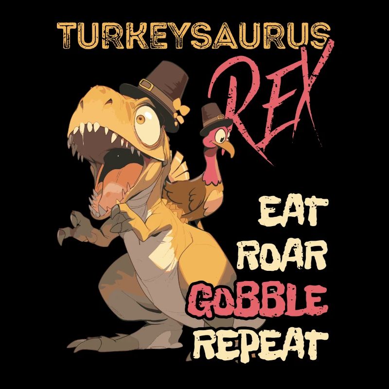 Les enfants drôle Turkeysaurus Rex Dab Dinde Dino