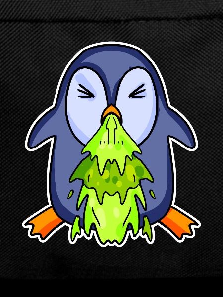 Penguin puking puke