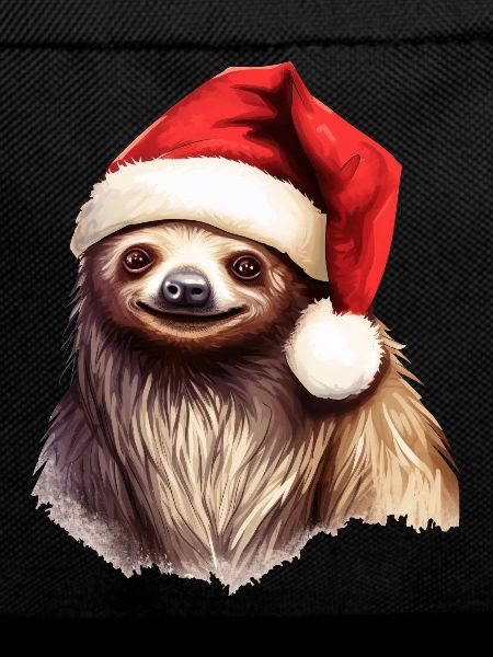 Sloth with Santa Hat Christmas Outfit