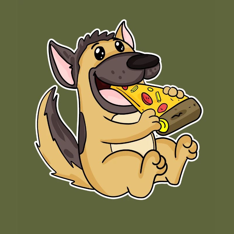 Deutscher Schäferhund Hund Pizza