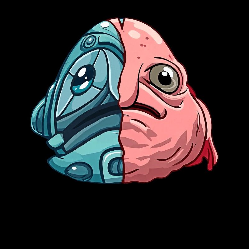 Kawaii Blobfish Cyber Robot