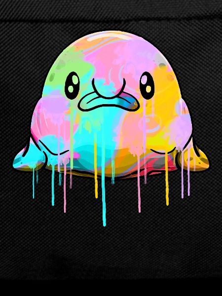 Kawaii Blobfish Dripping Paint