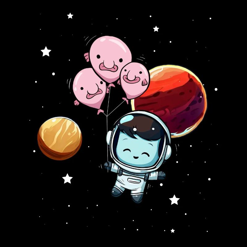 Blobfish Space Astronaut Planet