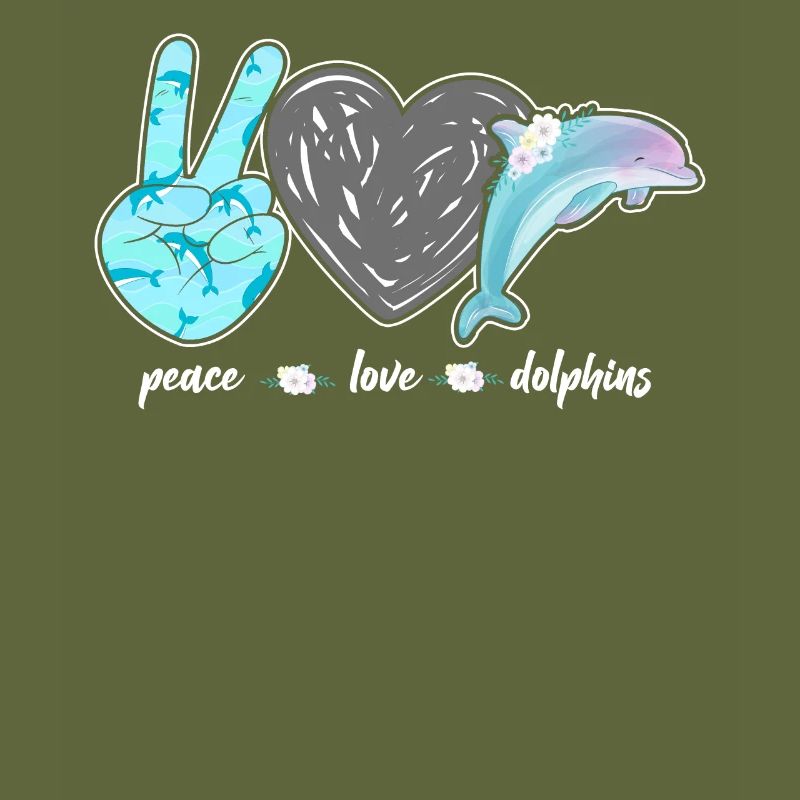Dolphin Peace Love Dolphin
