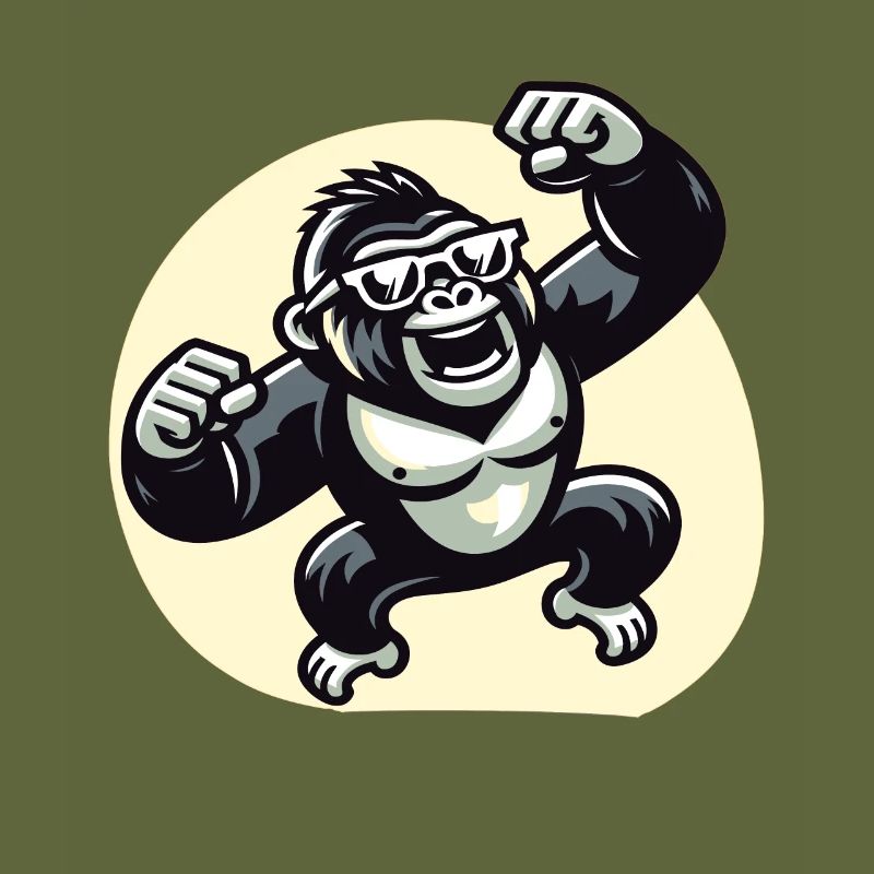 Gorilla mit Sonnenbrille
