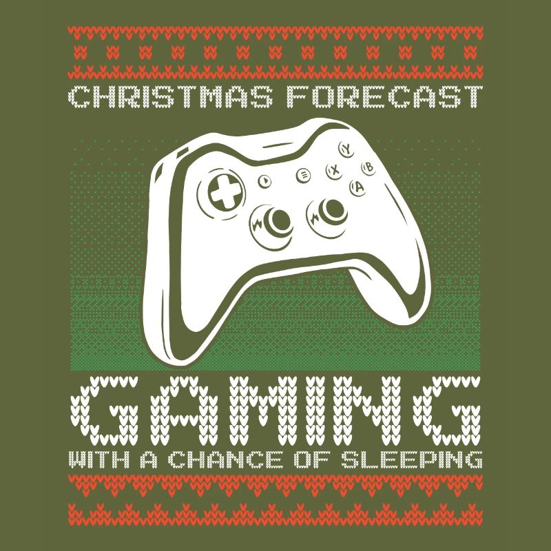 Funny Christmas Forecast Gaming Controller Ugly
