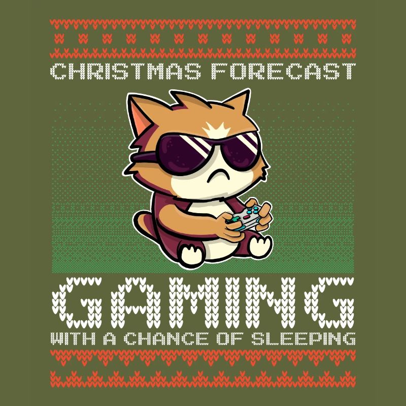 Drôle Noël Prévision Chat De Jeu Laid Noël