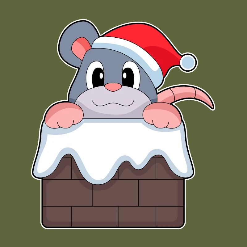 Mur de pierre de Noël de souris