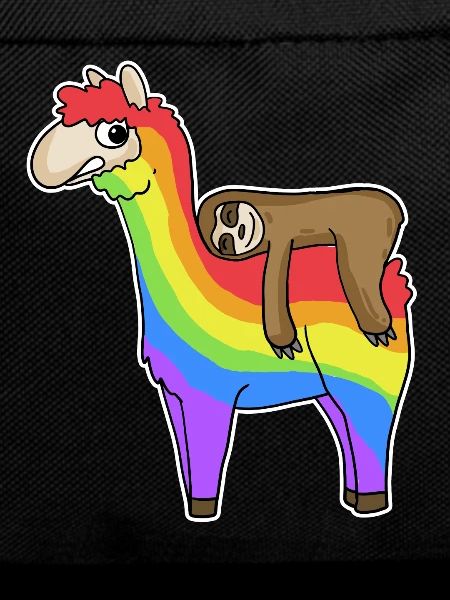 Alpaca Sloth Rainbow Christmas