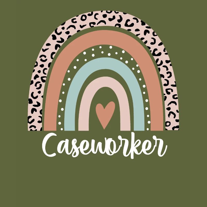 Caseworker Rainbow Leopard Funny Caseworker