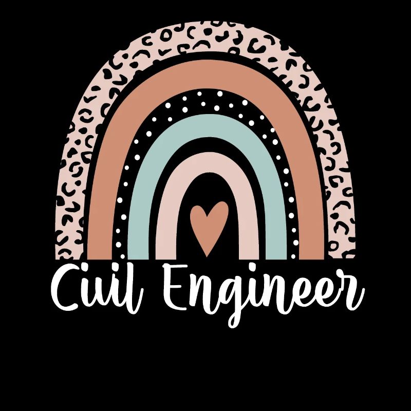 Civil Engineer Rainbow Leopard Funny Civil
