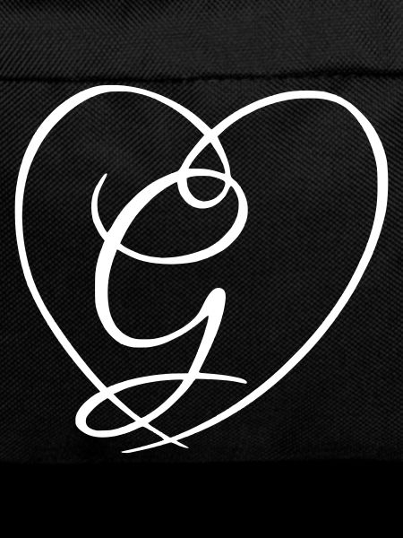 Letter G Calligraphy Heart