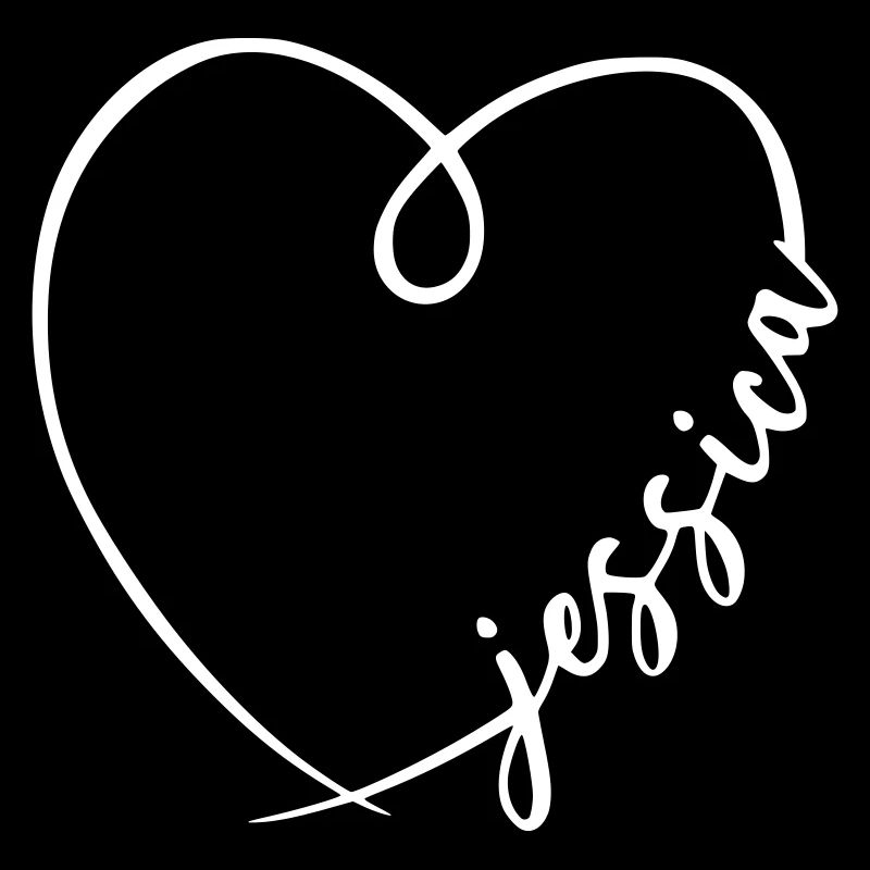 Jessica Name Calligraphy Heart