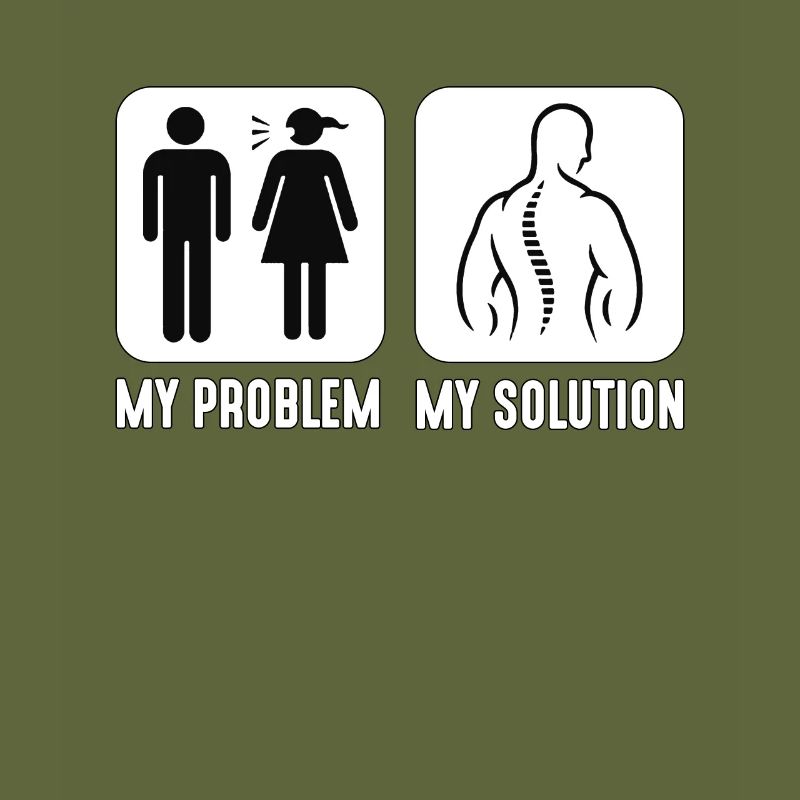 Chiropractor My Problem My Solution Pictogram Dad