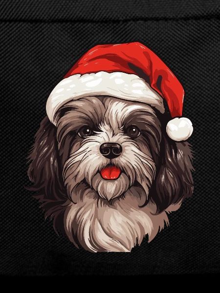 Havanese Dog Christmas Head