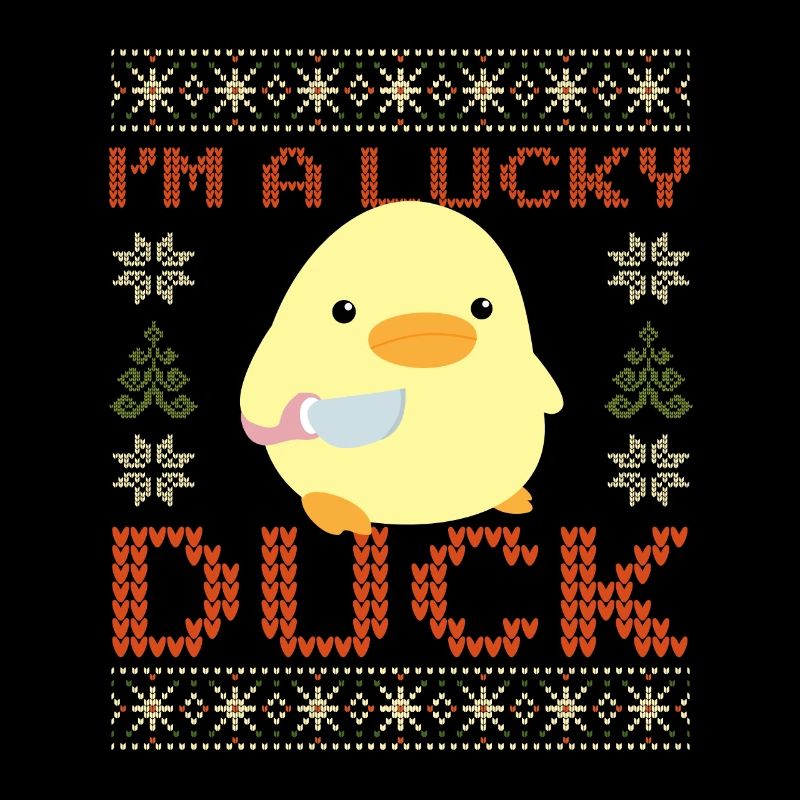 Ente mit Messer Meme - Lucky Duck Ugly Christmas