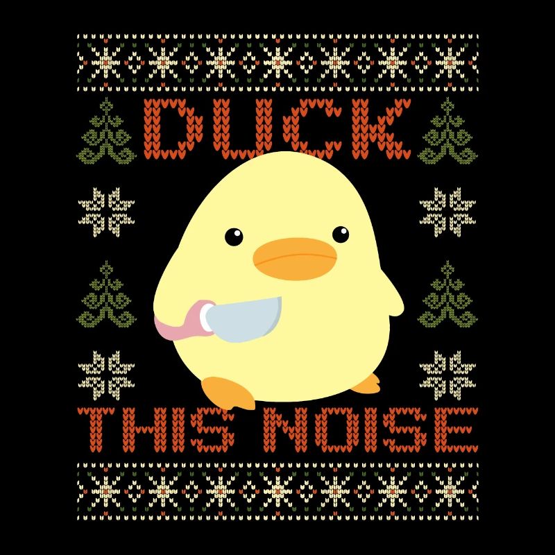Ente mit Messer Meme - Duck this Noise Christmas