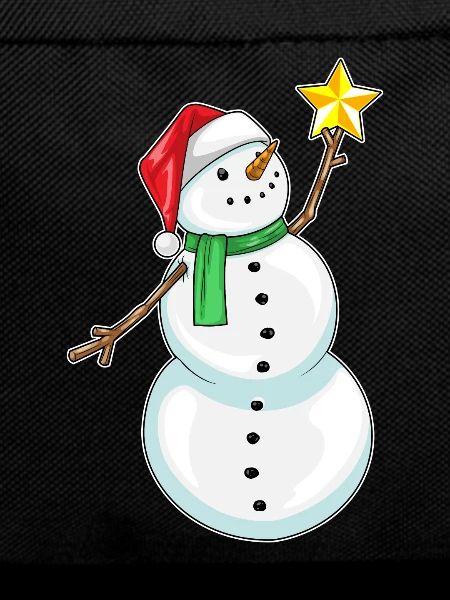Snowman Christmas Poinsettia