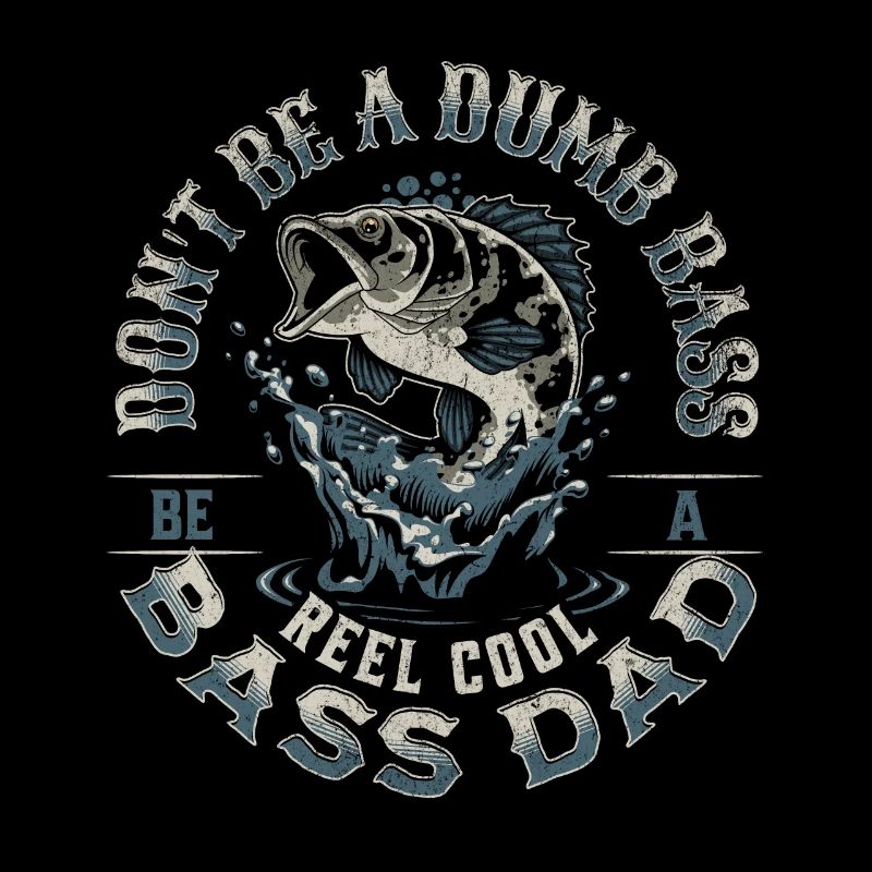Funny Don't Be A Dumb Bass - Be A Reel Cool Dad