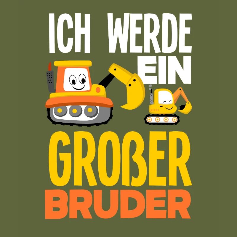 Ich Werde Ein Großer Bruder Bagger Baustelle