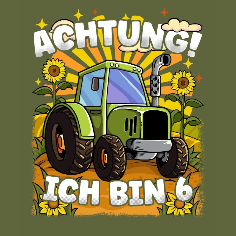 Traktor Geburtstag Achtung Ich Bin 6