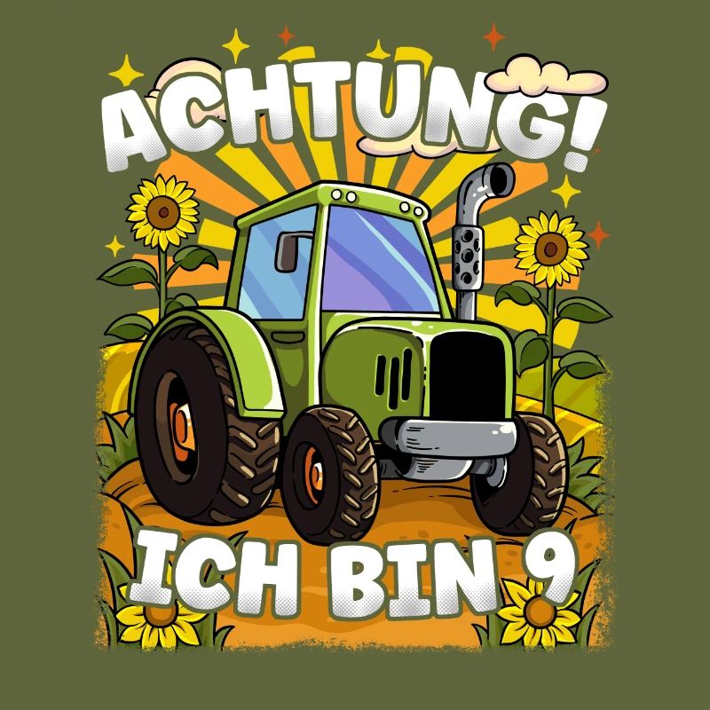 Traktor Geburtstag Achtung Ich Bin 9