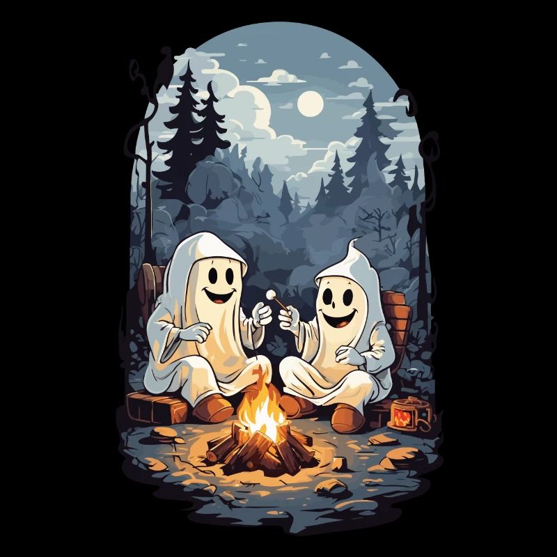 Halloween Ghosts Campfire Kids Cartoon