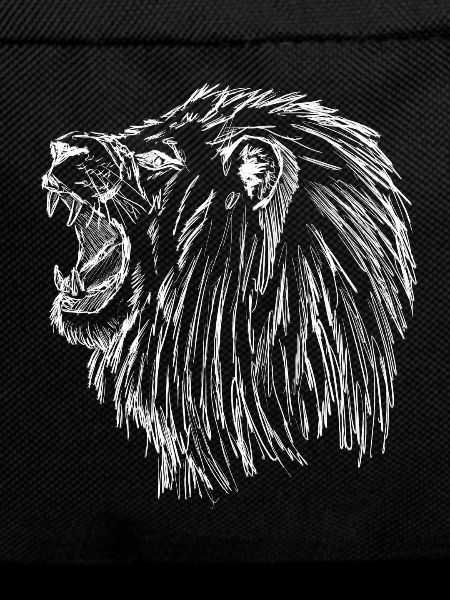 roaring lion - white
